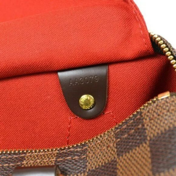 AUTHENTIC LOUIS VUITTON SPEEDY 25 HAND BAG PURSE DAMIER EBENE AA3079 - Picture 7 of 12